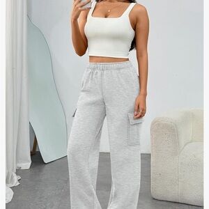 Women's Gray Cargo Pants